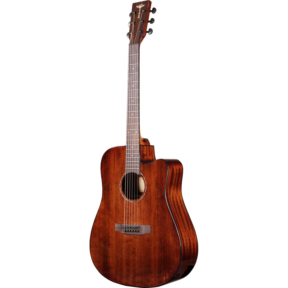 Tyma D-3CE RS western-guitar brun