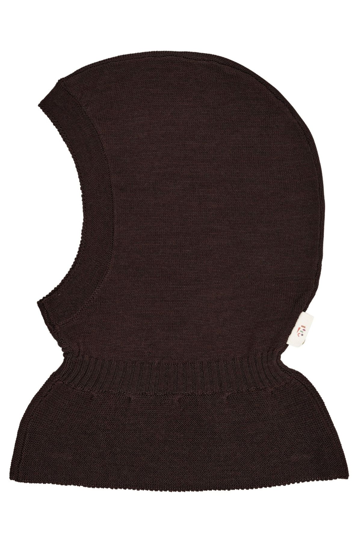 TYNDSTRIKKET ELEFANTHUE I MERINOULD - DK BROWN - DK BROWN / 48-50/9M-3Y