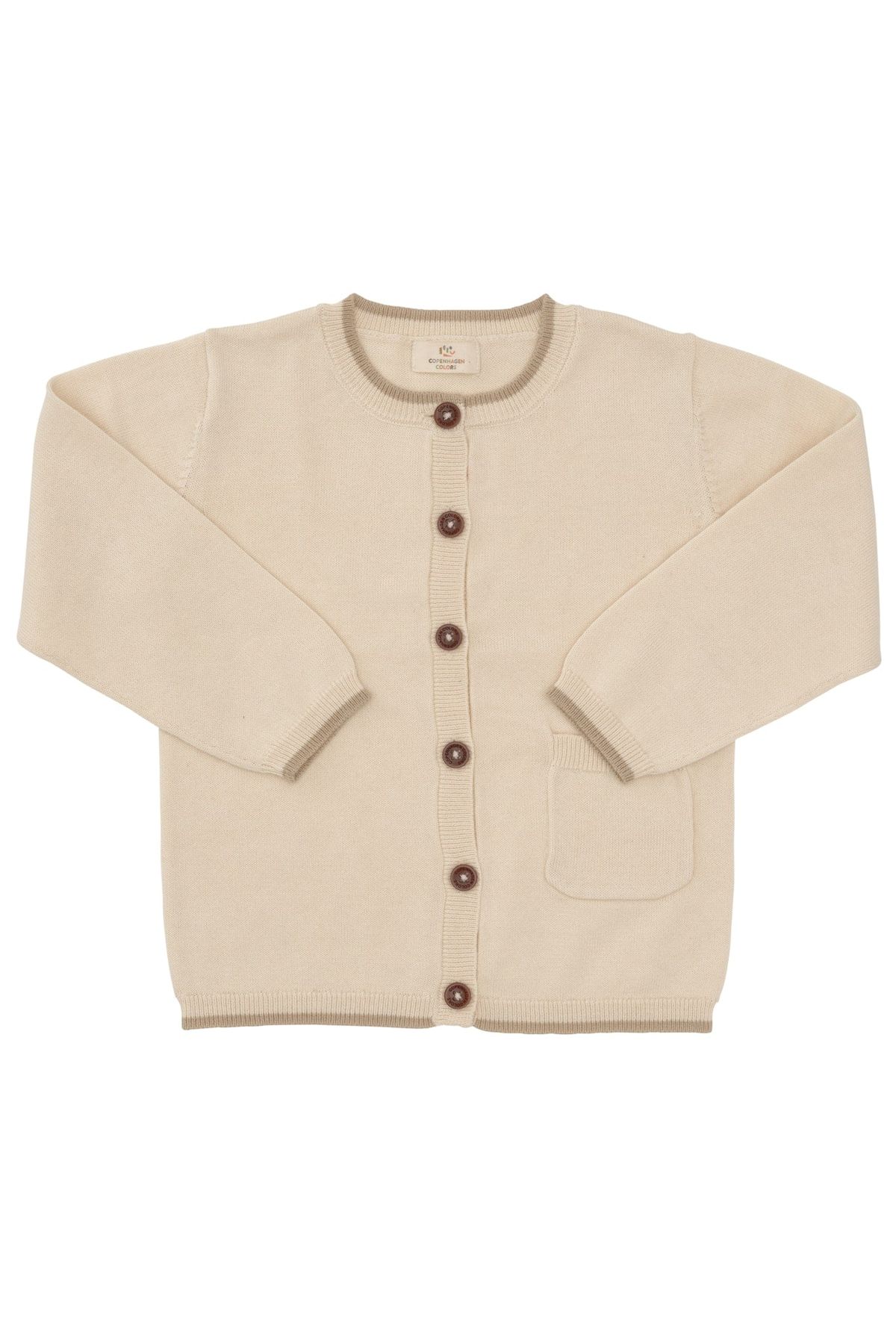 TYNDT STRIKKET CARDIGAN M. LOMME - CREAM - CREAM / 104