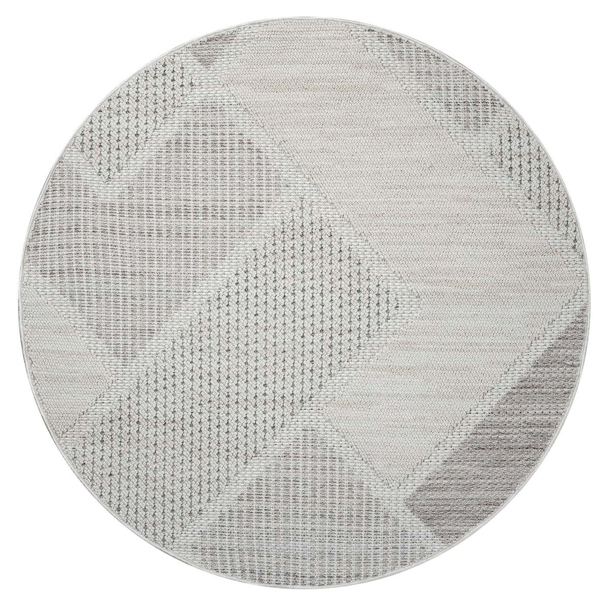 Tæppe Lindo 8877 beige, grøn 200X200cm Rund