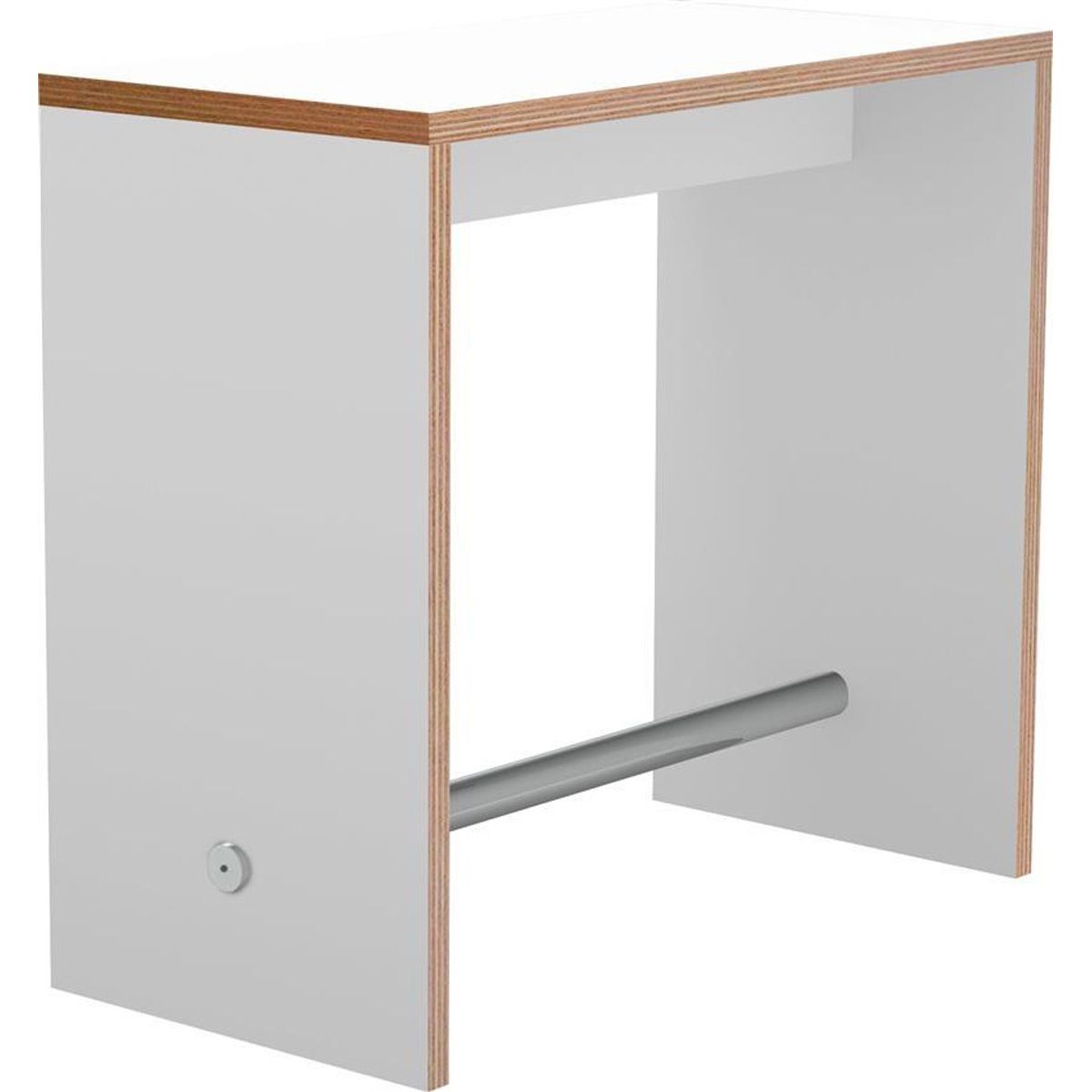 U-bord - 60x120x110 cm - Hvid