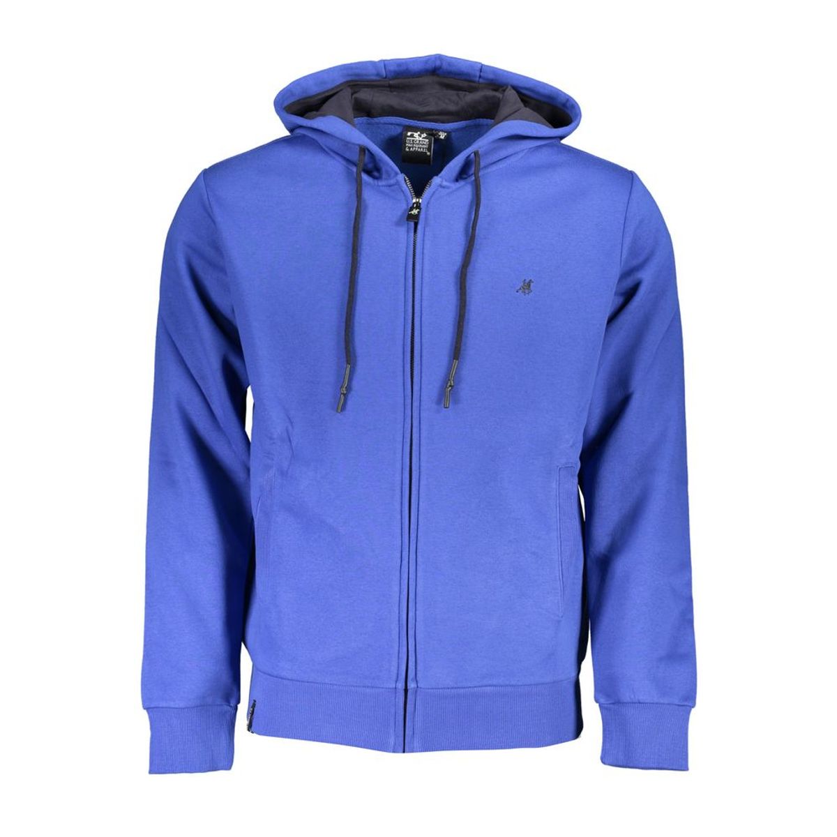 U.S. Grand Polo Elegant Hooded Zip Sweatshirt in Blue