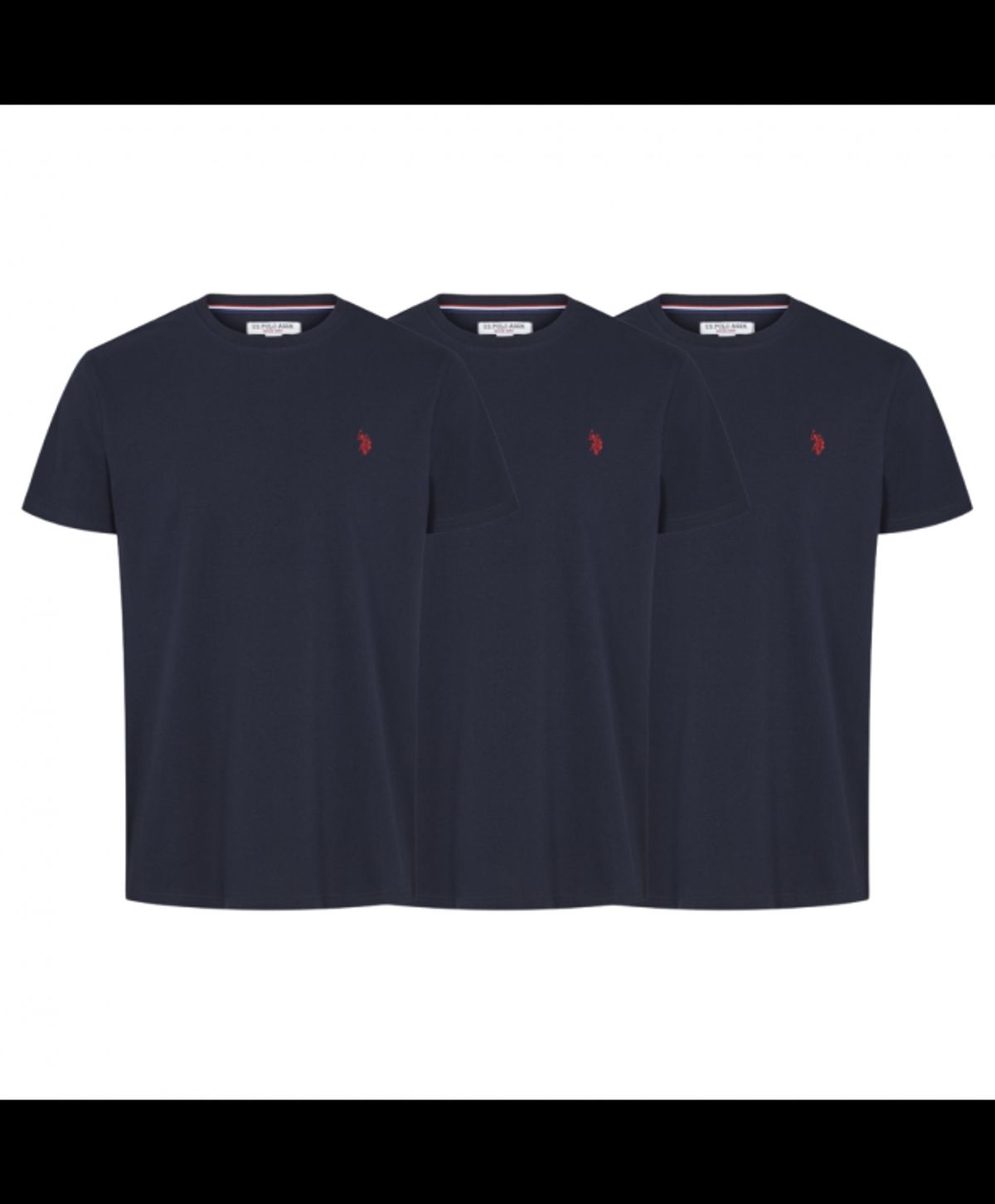 U.S POLO ASSN 3pak T-shirt i navy til herre | Regular fit |