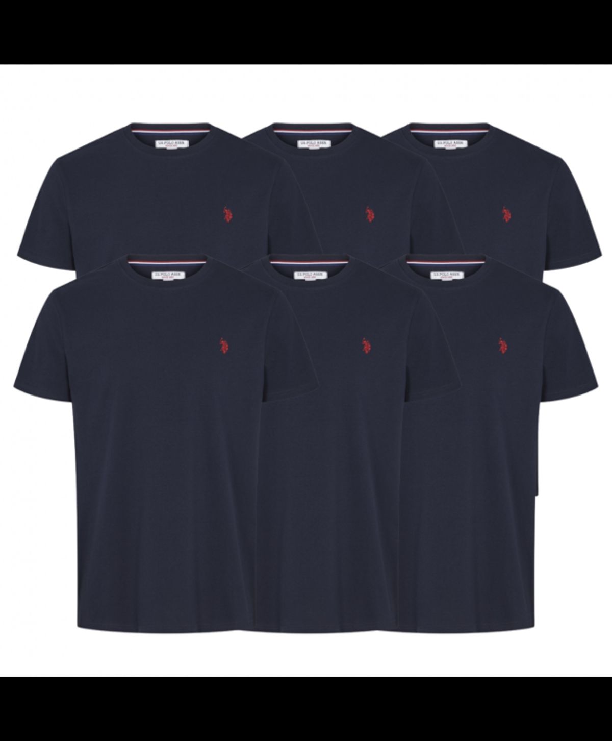 U.S POLO ASSN 6pak T-shirt i navy til herre | Regular fit |