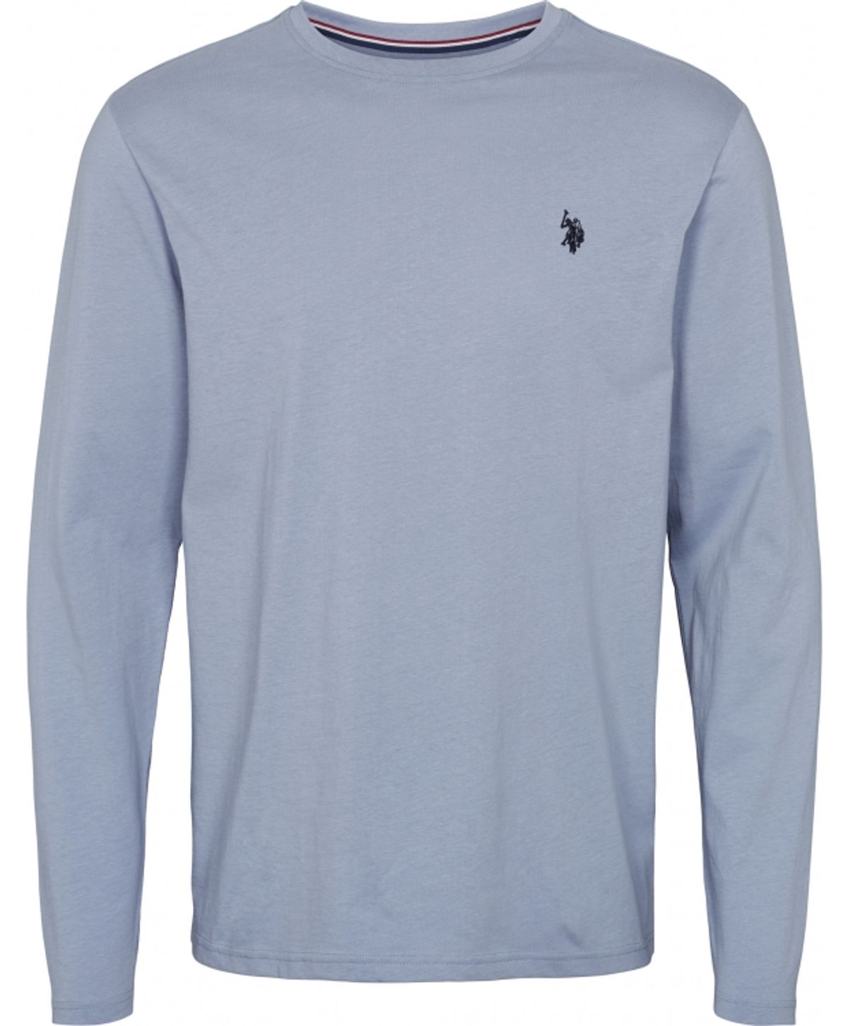 U.S POLO ASSN langærmet t-shirt i lyseblå til herre | Regular fit |