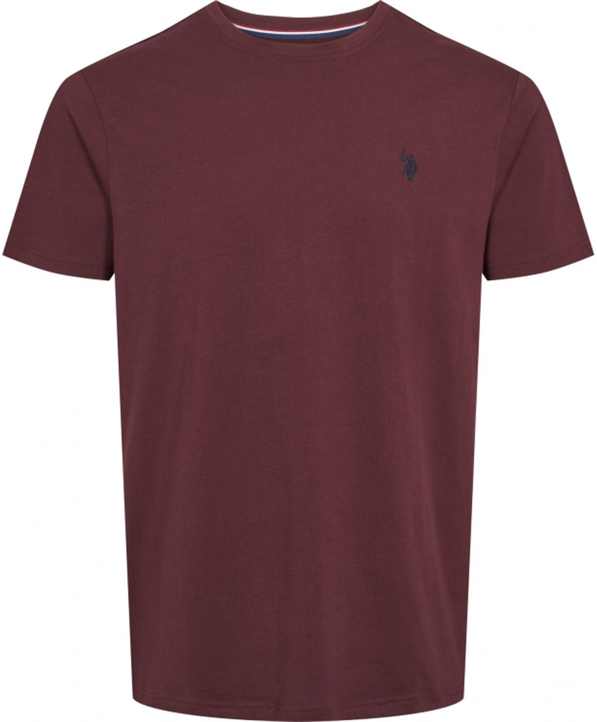 U.S POLO ASSN T-shirt i bordeaux til herre | Regular fit |