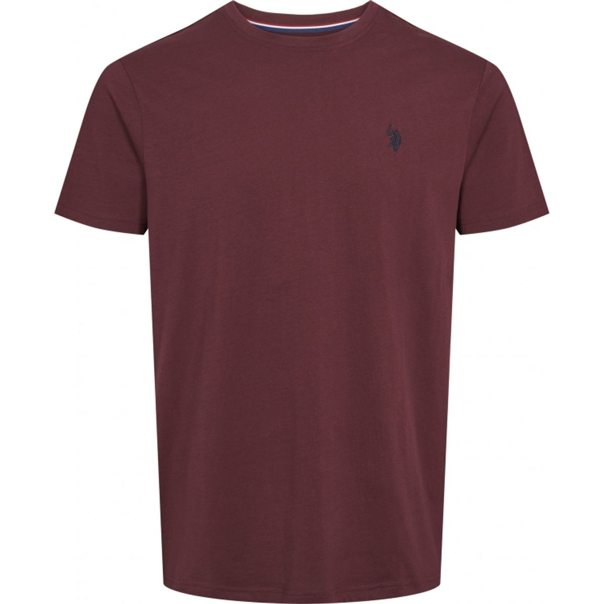 U.S POLO ASSN T-shirt i bordeaux til herre | Regular fit |