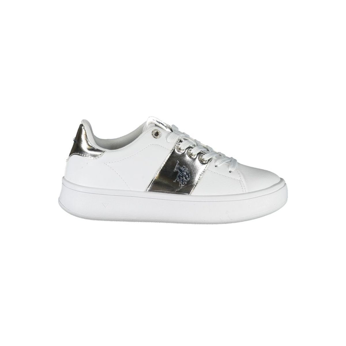 U.S. POLO ASSN. White Polyethylene Dame Sneakers