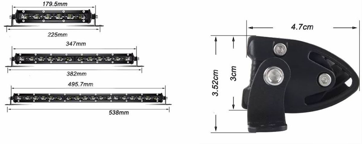 UDSALG - 2 Rækkers 6D LED Lys Bro / Lys bar 36 - 72 - 108 watt - Dinled - Køretøjs projektører