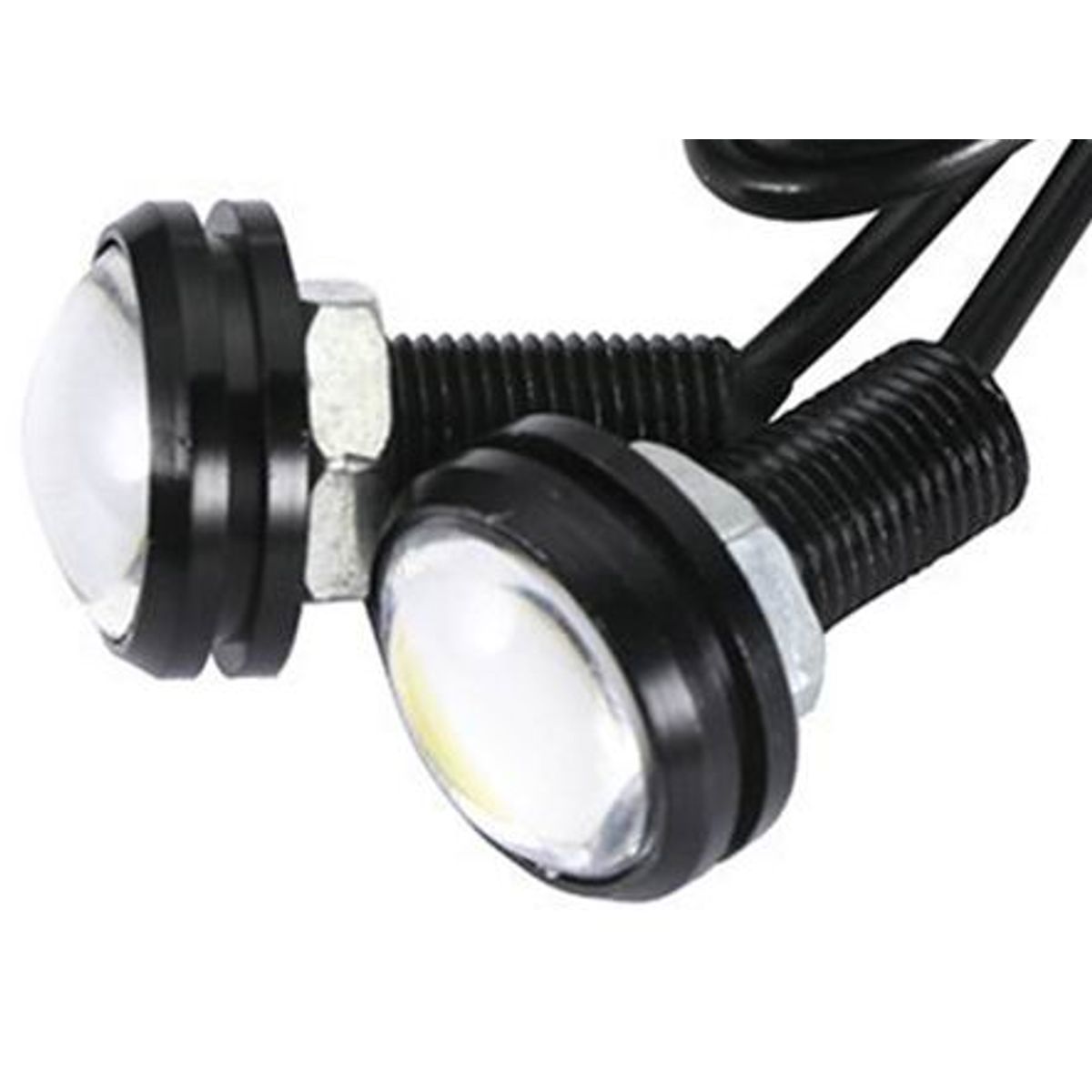 UDSALG - Eagle Eye LED lampe, Aluminium eller Sort,12volt, Sæt med 2 stk. - Dinled - Markeringslys