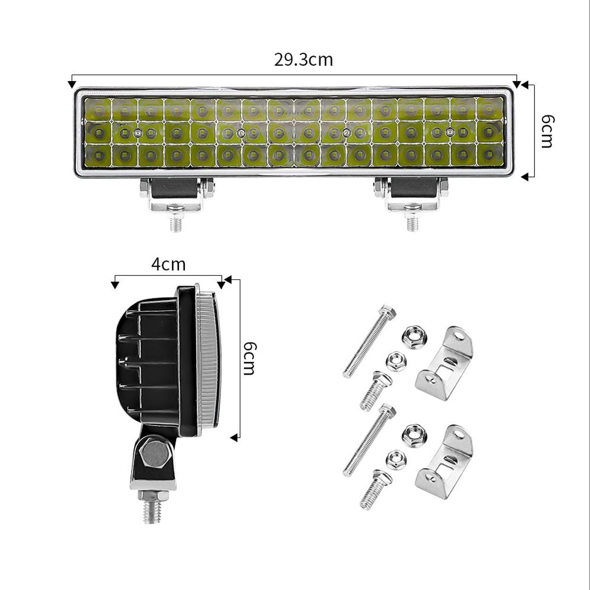 UDSALG - LED Lys bro / lys bar 72 watt 12/24/48 volt - Dinled - Køretøjs projektører