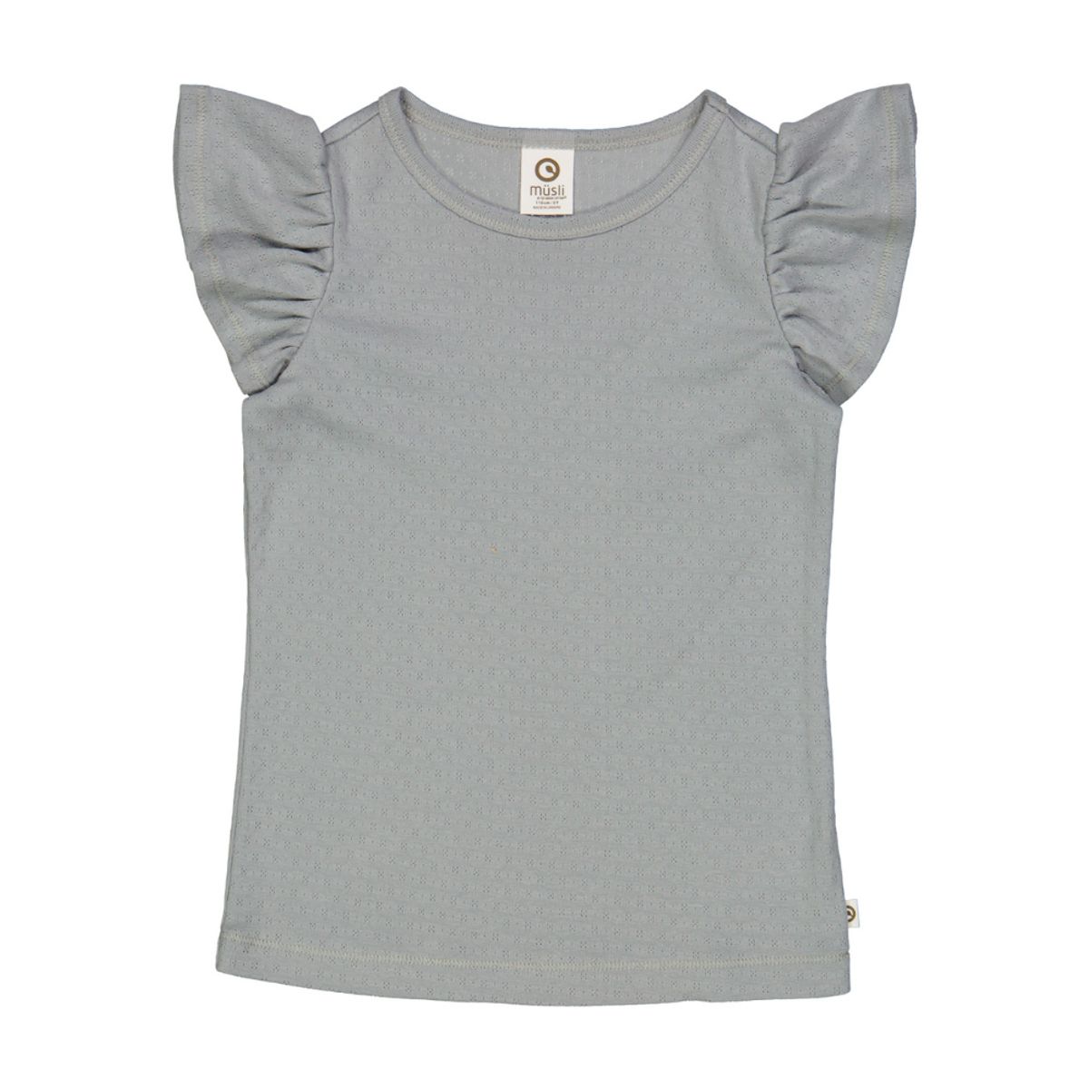 UDSALG - Müsli T-shirt Pointelle Frill - Müsli - T-shirt - GladeRollinger.dk