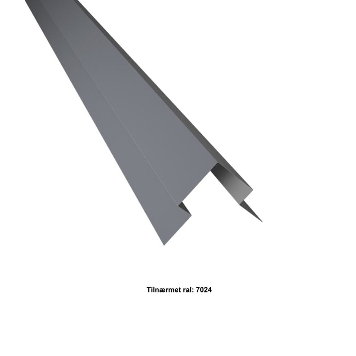 Udv. Hjørne hatteprofil 50-25-70-70-25-50x2500 mm. - Koksgrå - 40 års garanti (0,50)