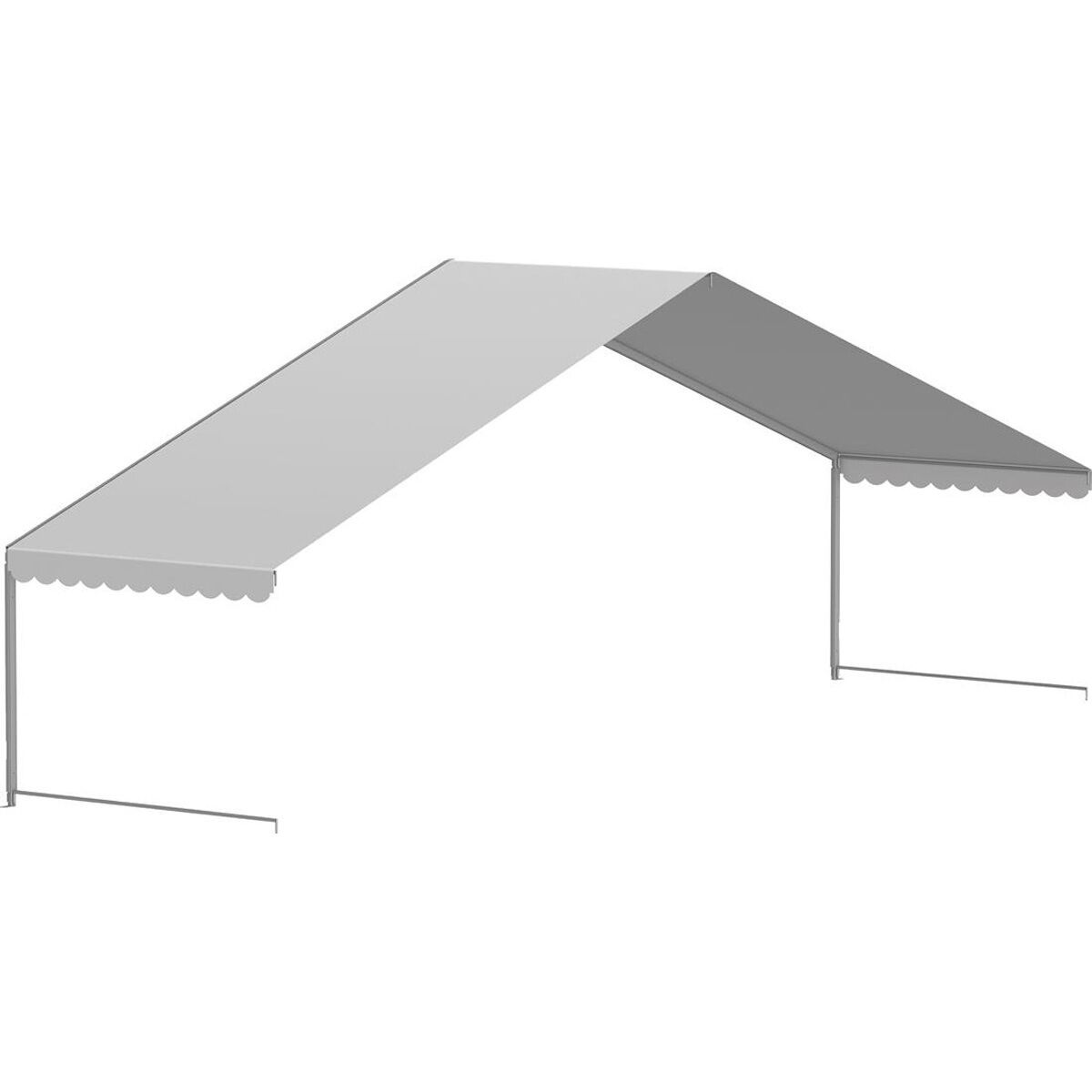 Udvid.fag 12x3m 2,2 m 4-spors - Hvid