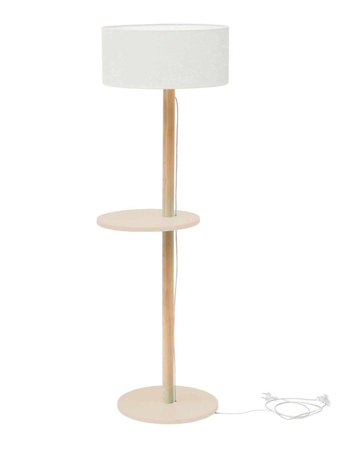 UFO Gulvlampe 45x150cm Brun Beige / Hvid Lampeskærm