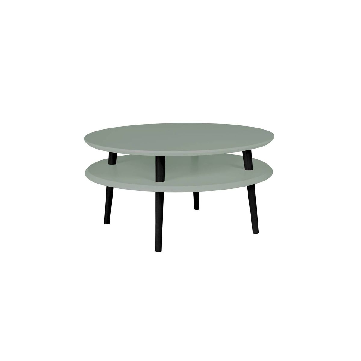 UFO Sofabord Diam 70cm x Højde 35cm Salviegrøn Sort