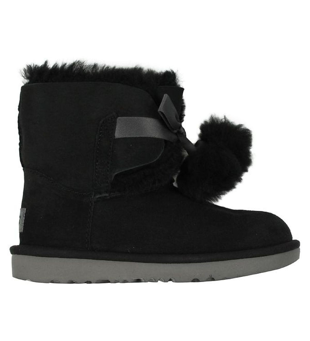 UGG Bamsestøvler - Gita - Sort m. Pom Poms