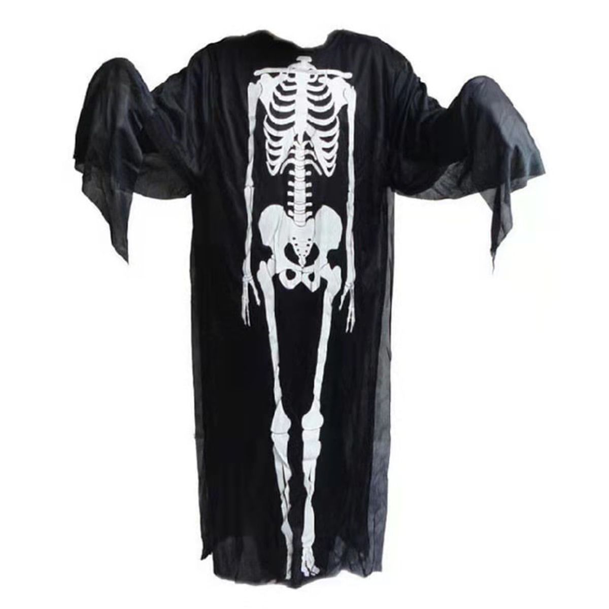 Uhyggeligt Halloween Kostume til Børn. Skelet. Str 140