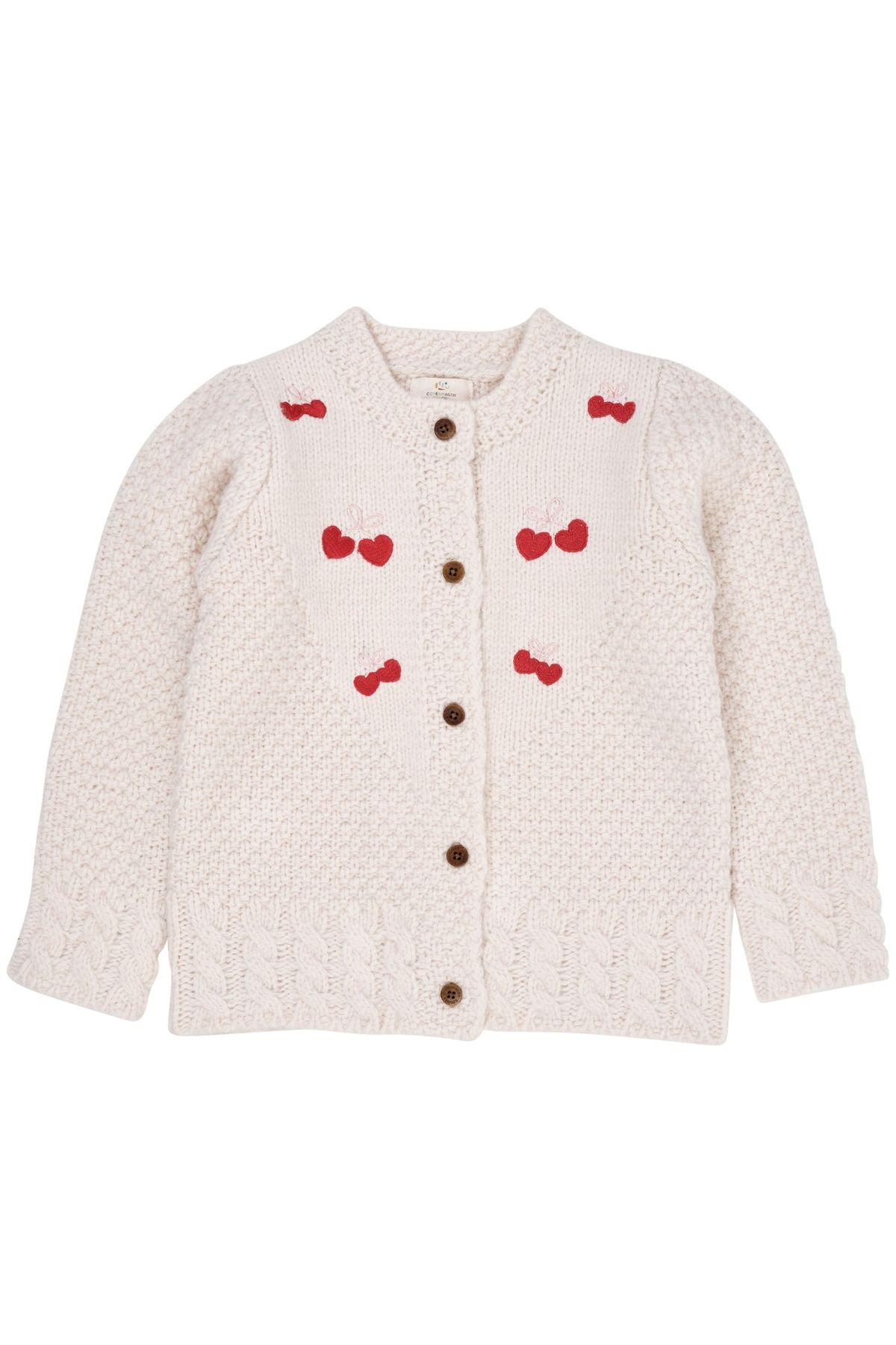 ULD CARDIGAN MED SLØJFE - CREAM - CREAM / 122