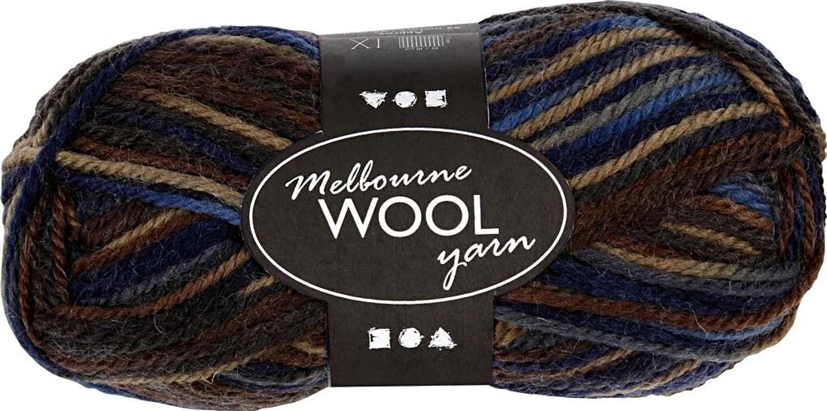 Uldgarn - Melbourne Wool - L 92 M - Brun Harmoni - 50 G