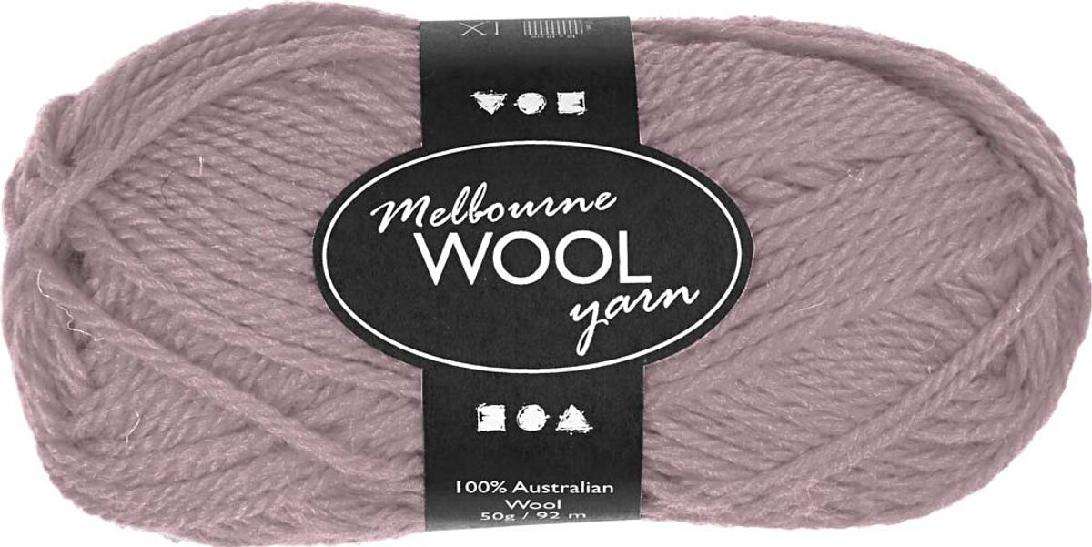 Uldgarn - Melbourne Wool - L 92 M - Lys Lilla - 50 G