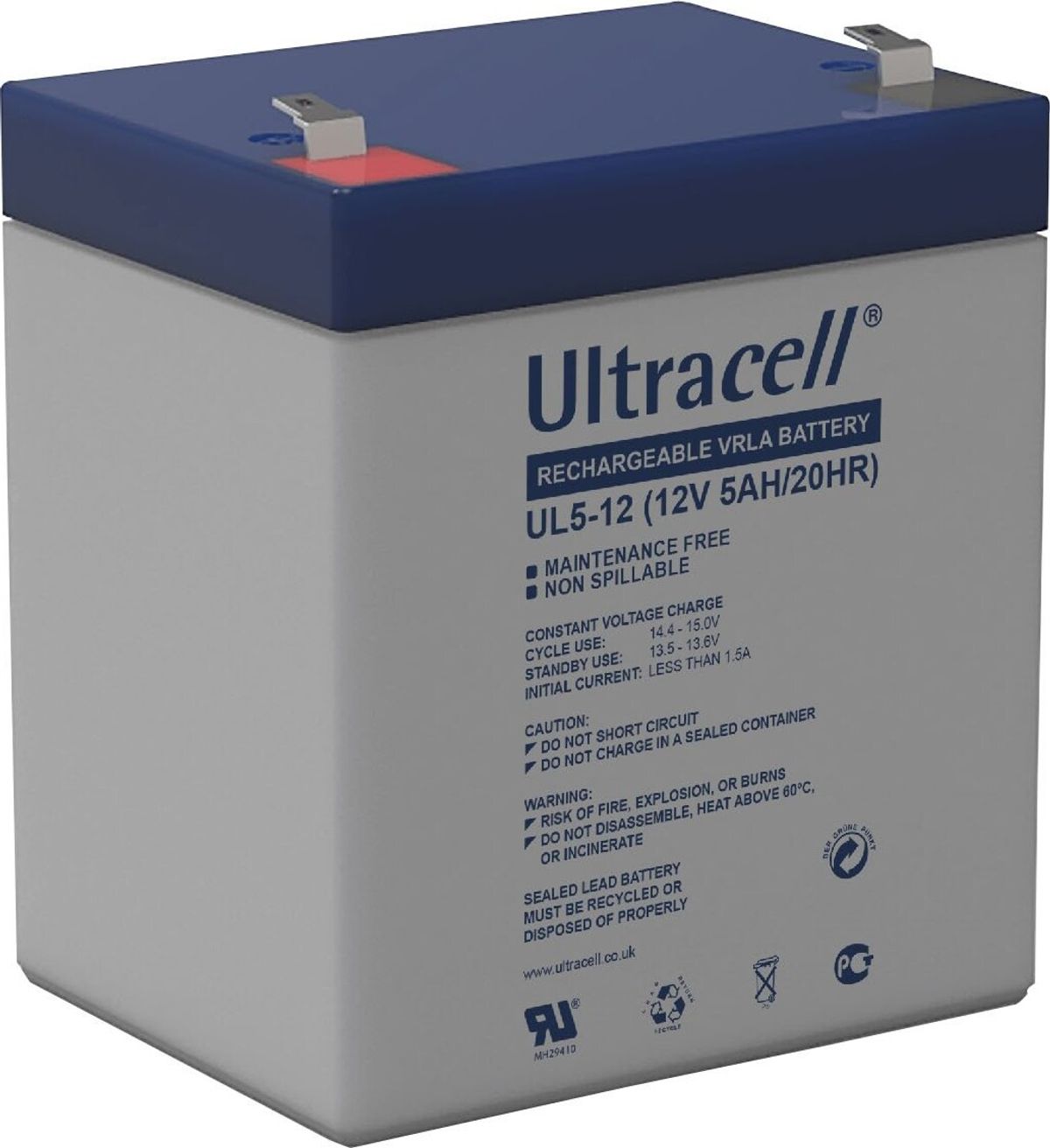 Ultracell - Batteri - 12v 5ah