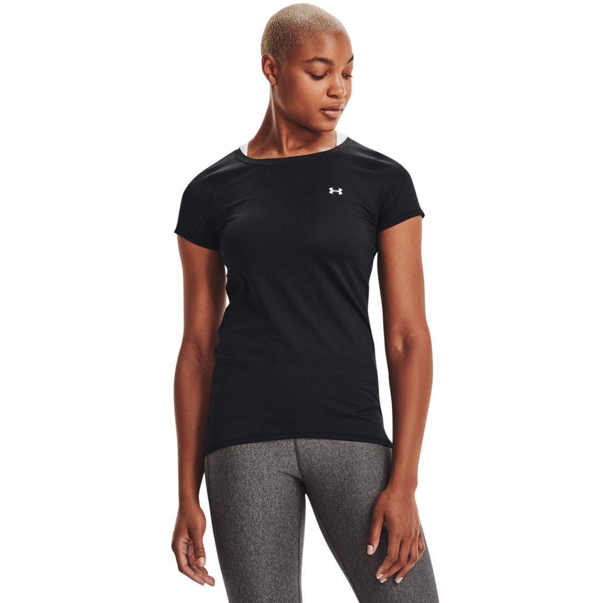 Under Armour Kvinder - Heatgear Armour SS - Black XL