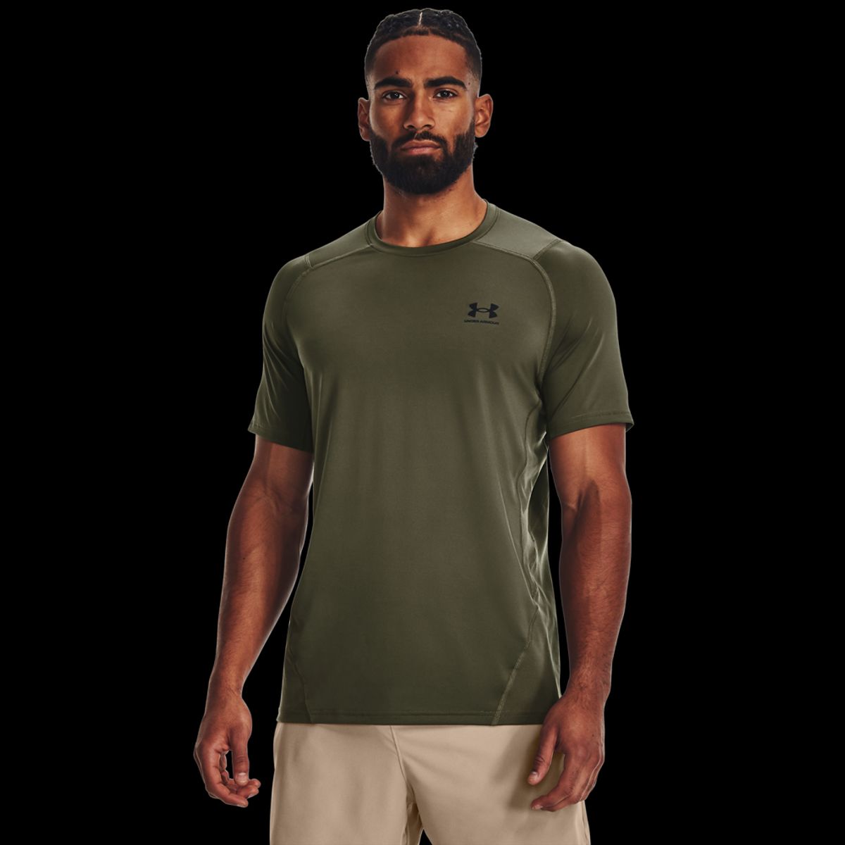 Under Armour Mænd - HeatGear Armour Fitted Shortsleeve - Marine Green 3XL