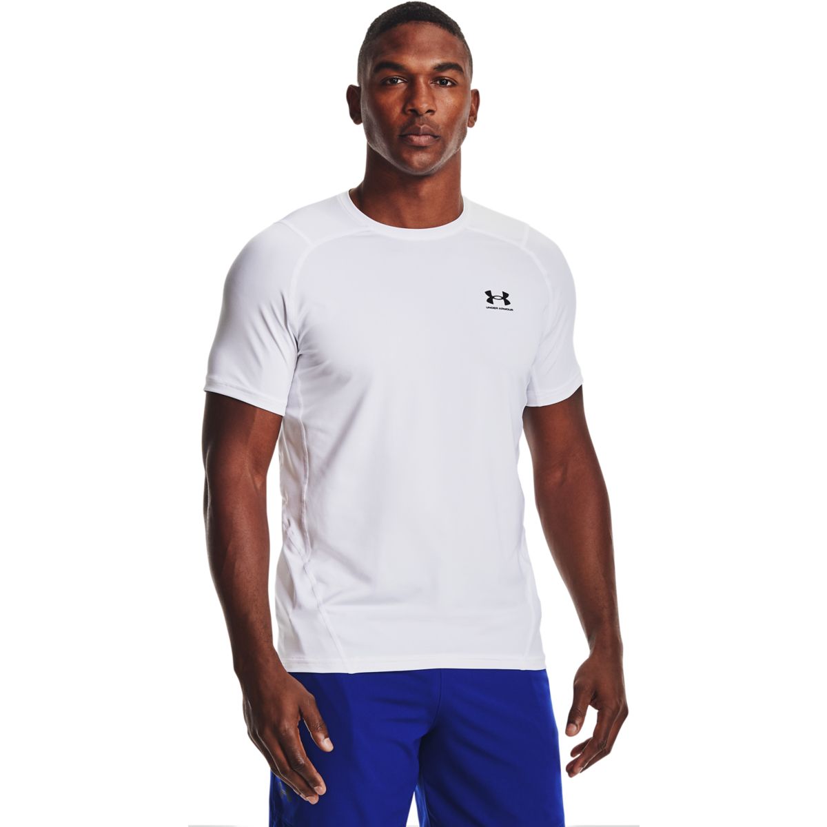 Under Armour Mænd - HeatGear Armour Fitted Shortsleeve - White M