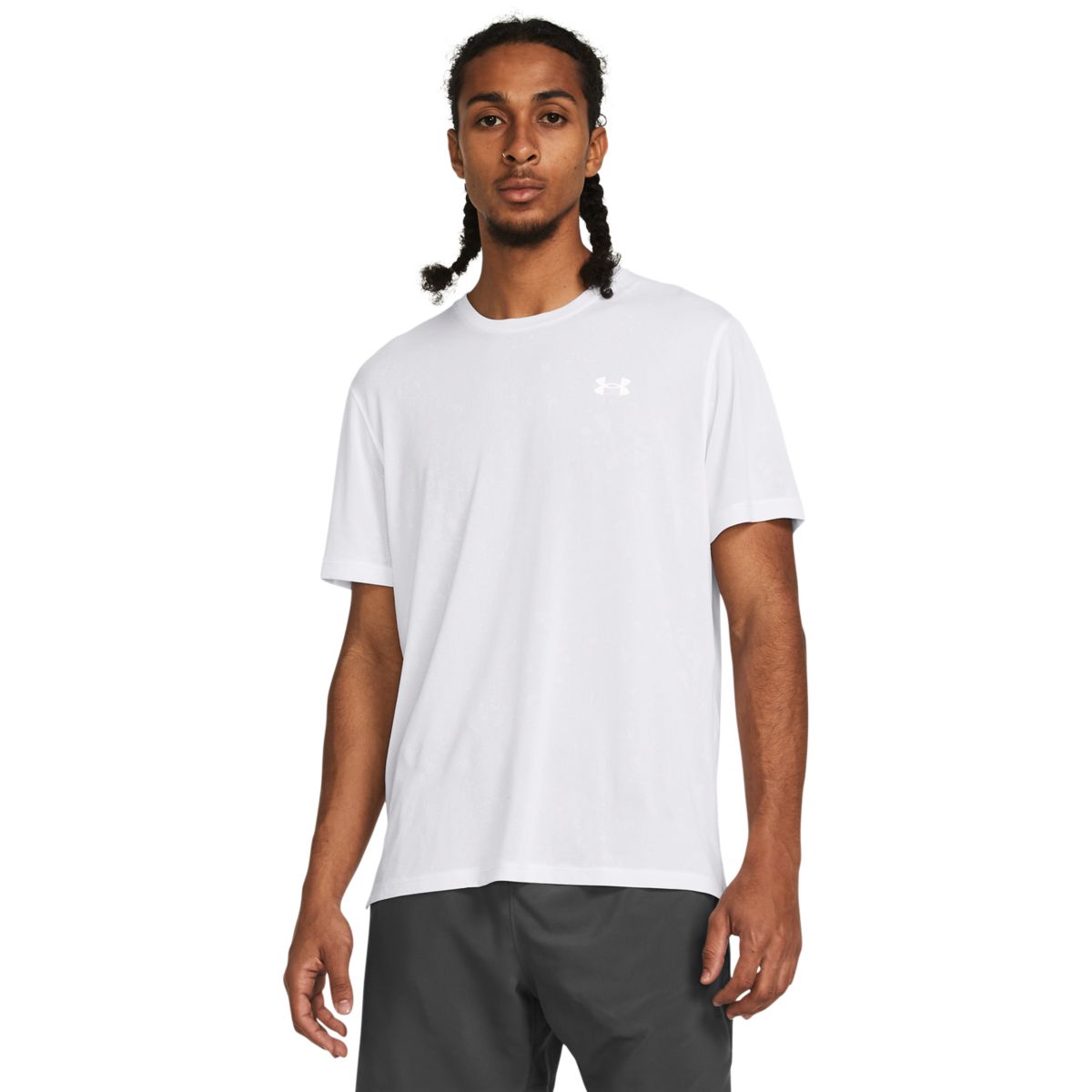 Under Armour Mænd - Launch Splatter T-Shirt - White M