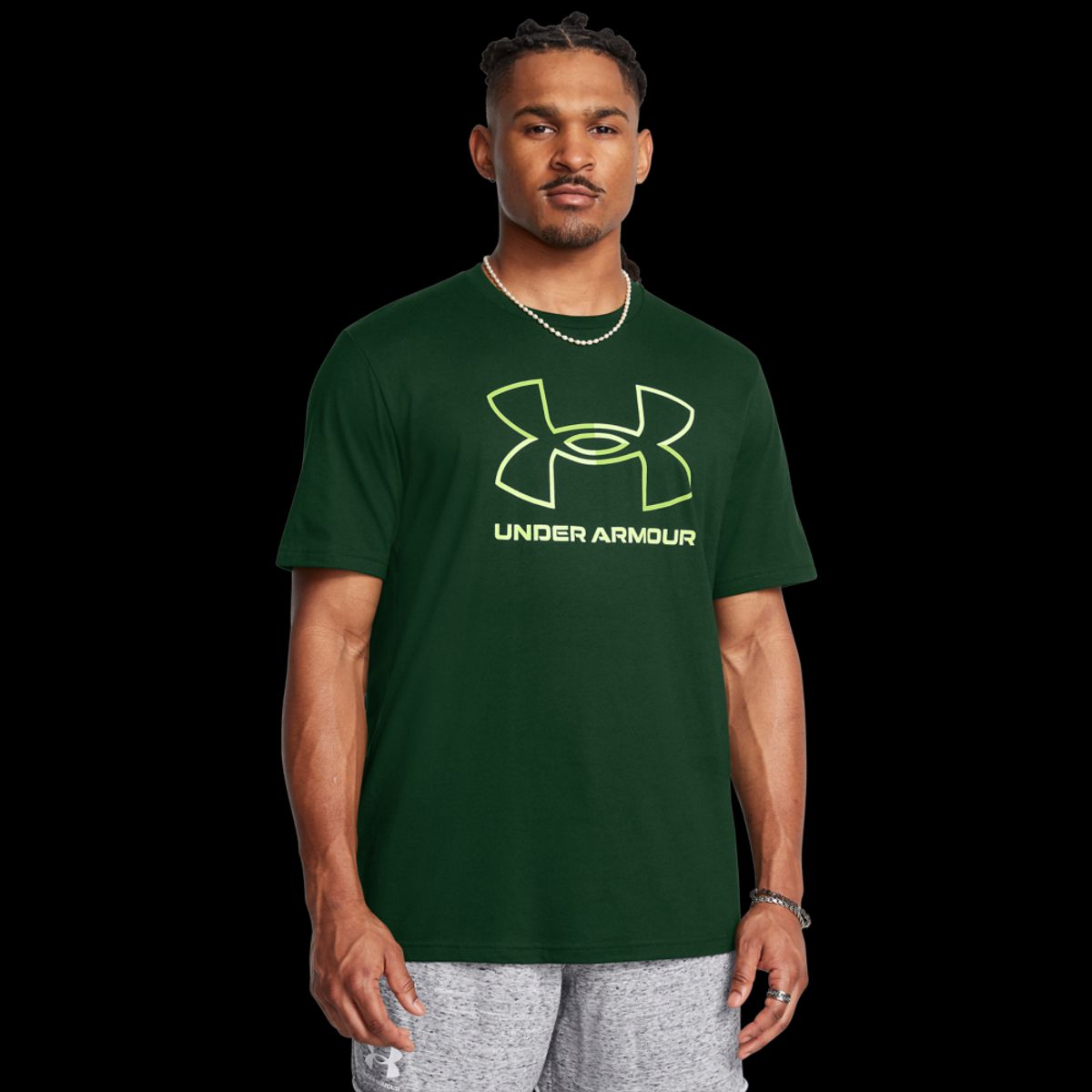 Under Armour Mænds - Foundation Shortsleeve - Forest Green M