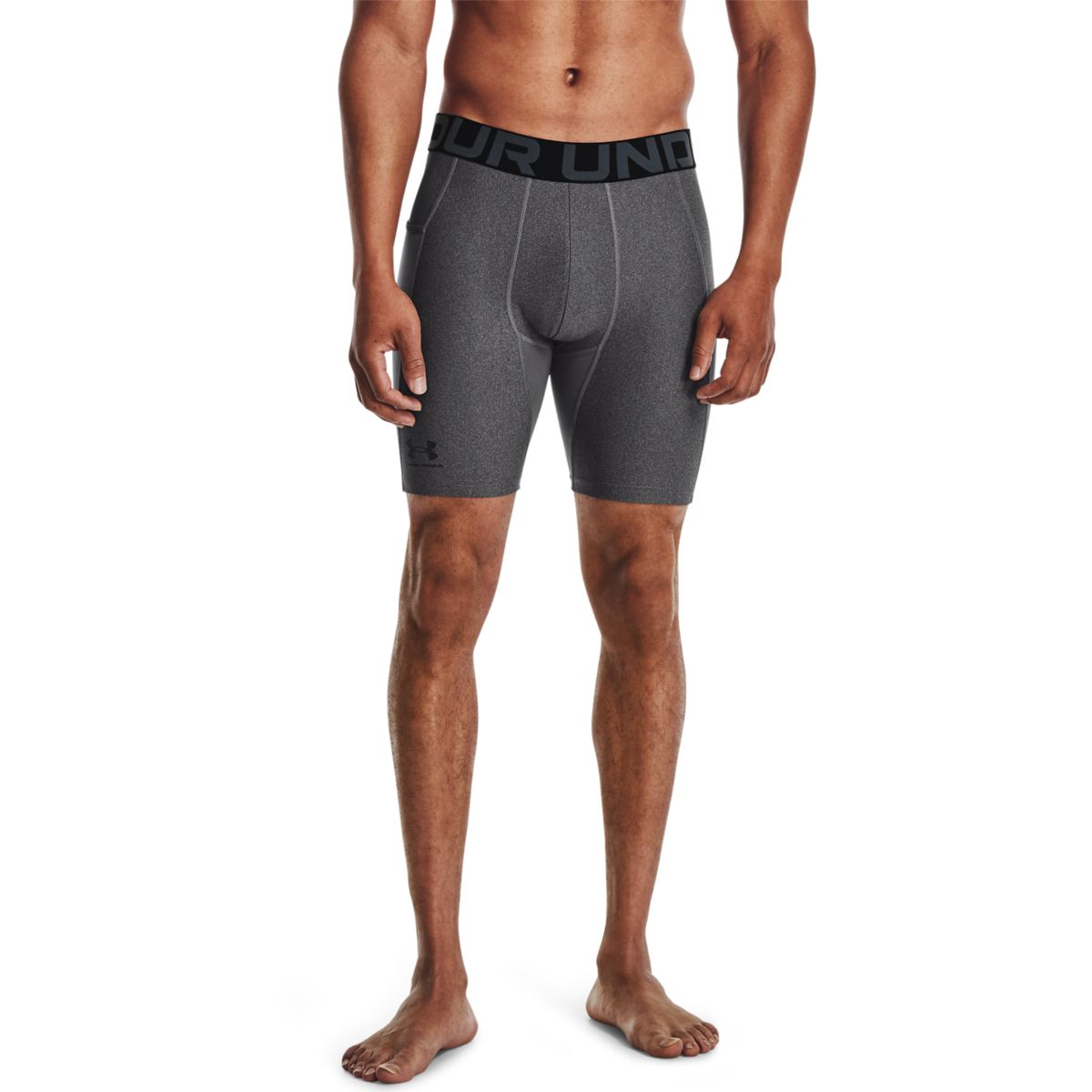 Under Armour Mænds - HeatGear Compression Shorts - Carbon Heather Grey M