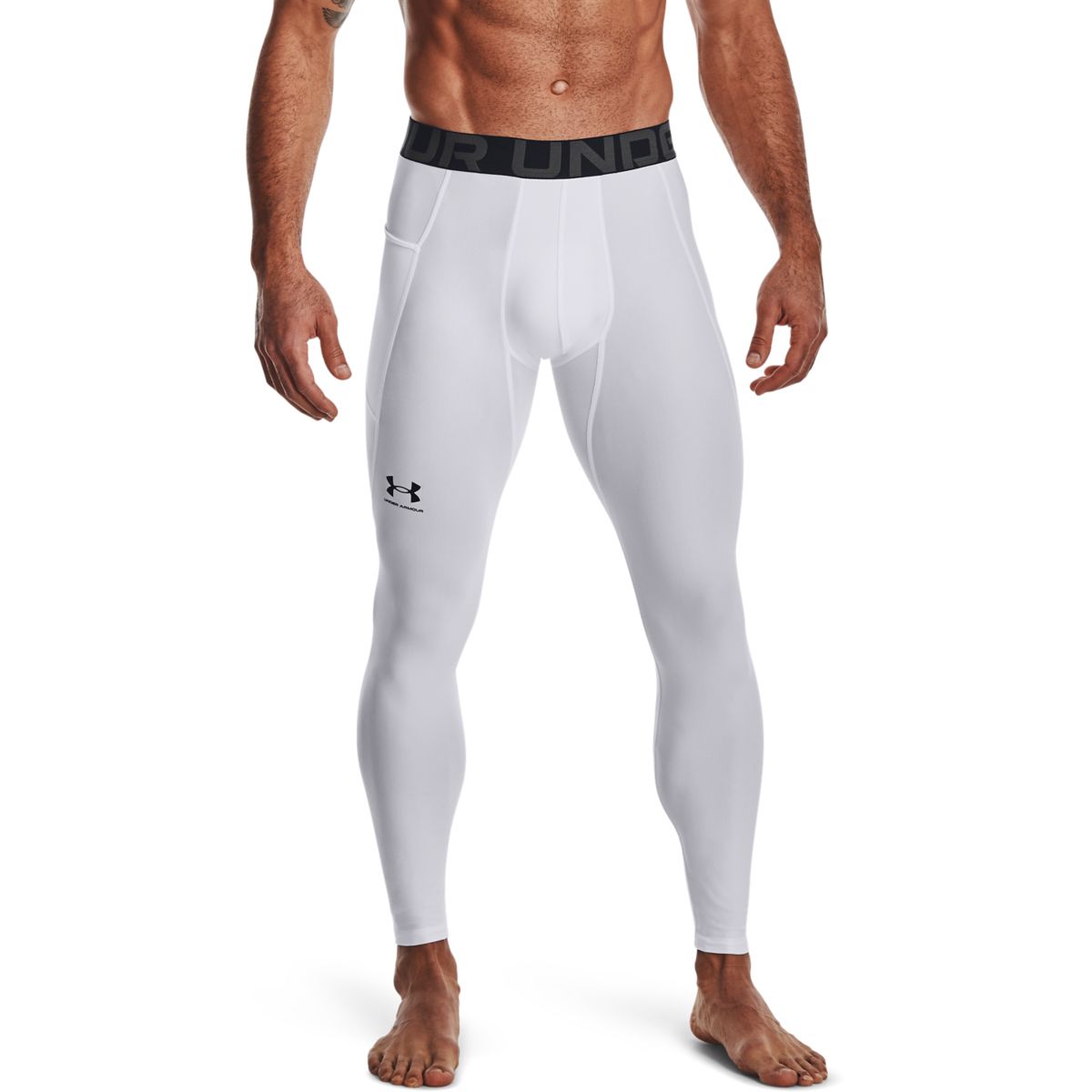 Under Armour Mænds - HeatGear Leggings - White XL