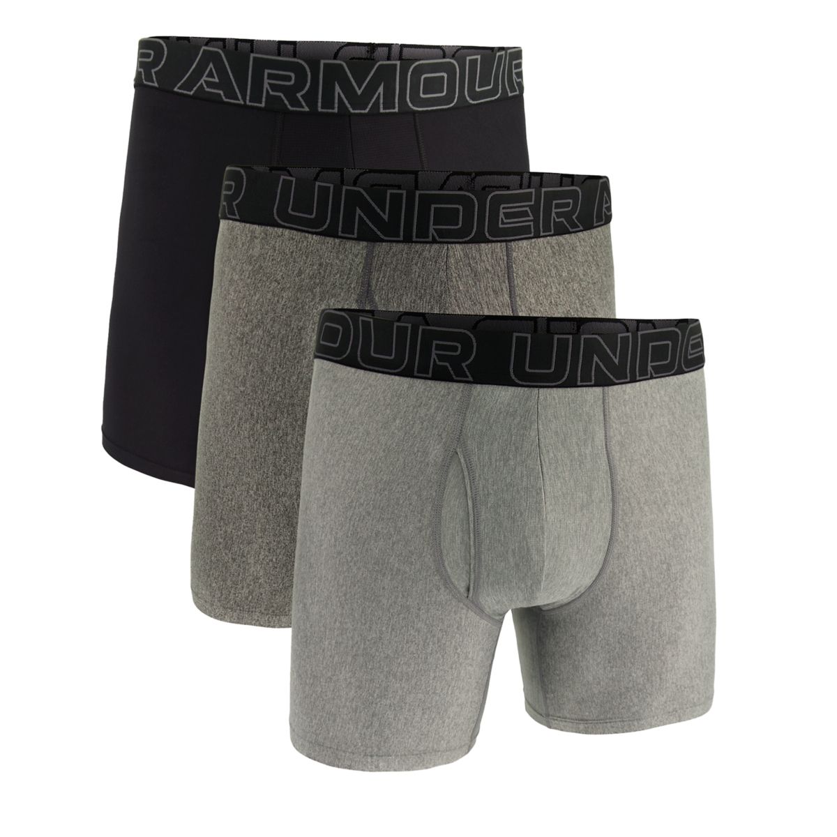 Under Armour Mænds - Tech 6" Boxer Shorts 3-Pack - Steel L