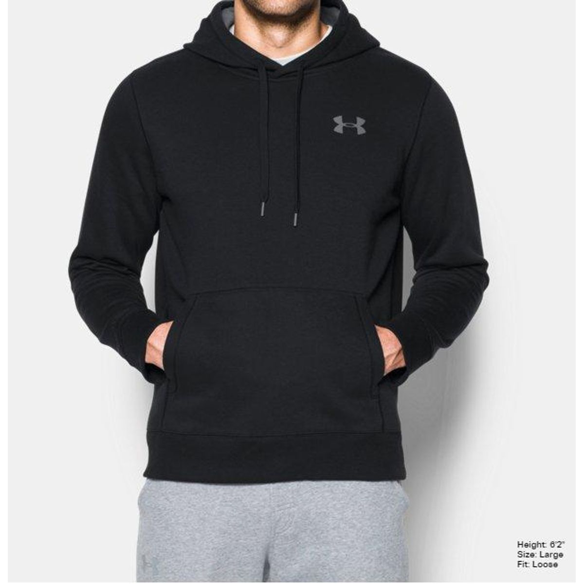 Under Armour UA Storm Rival Fleece Hoodie, sort - L/XL