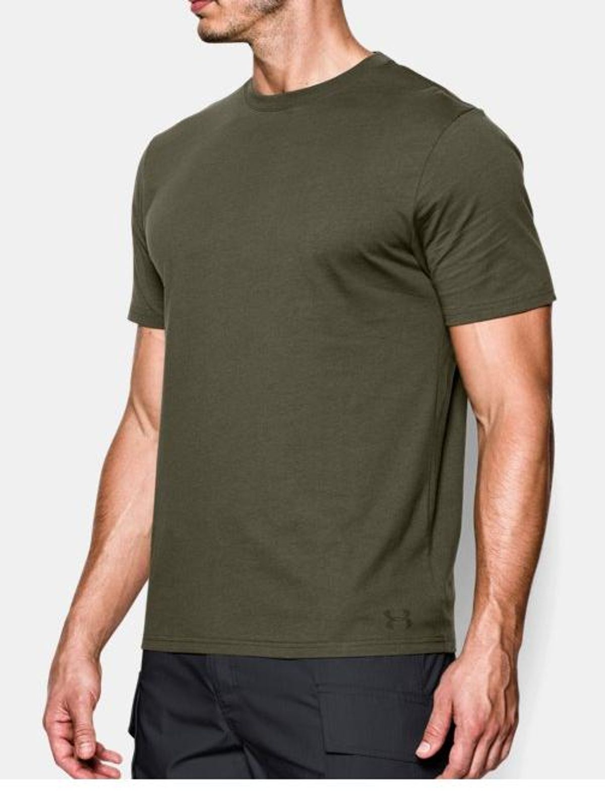 Under Armour UA Tactical HeatGear Charged Cotton Tee, OD - L