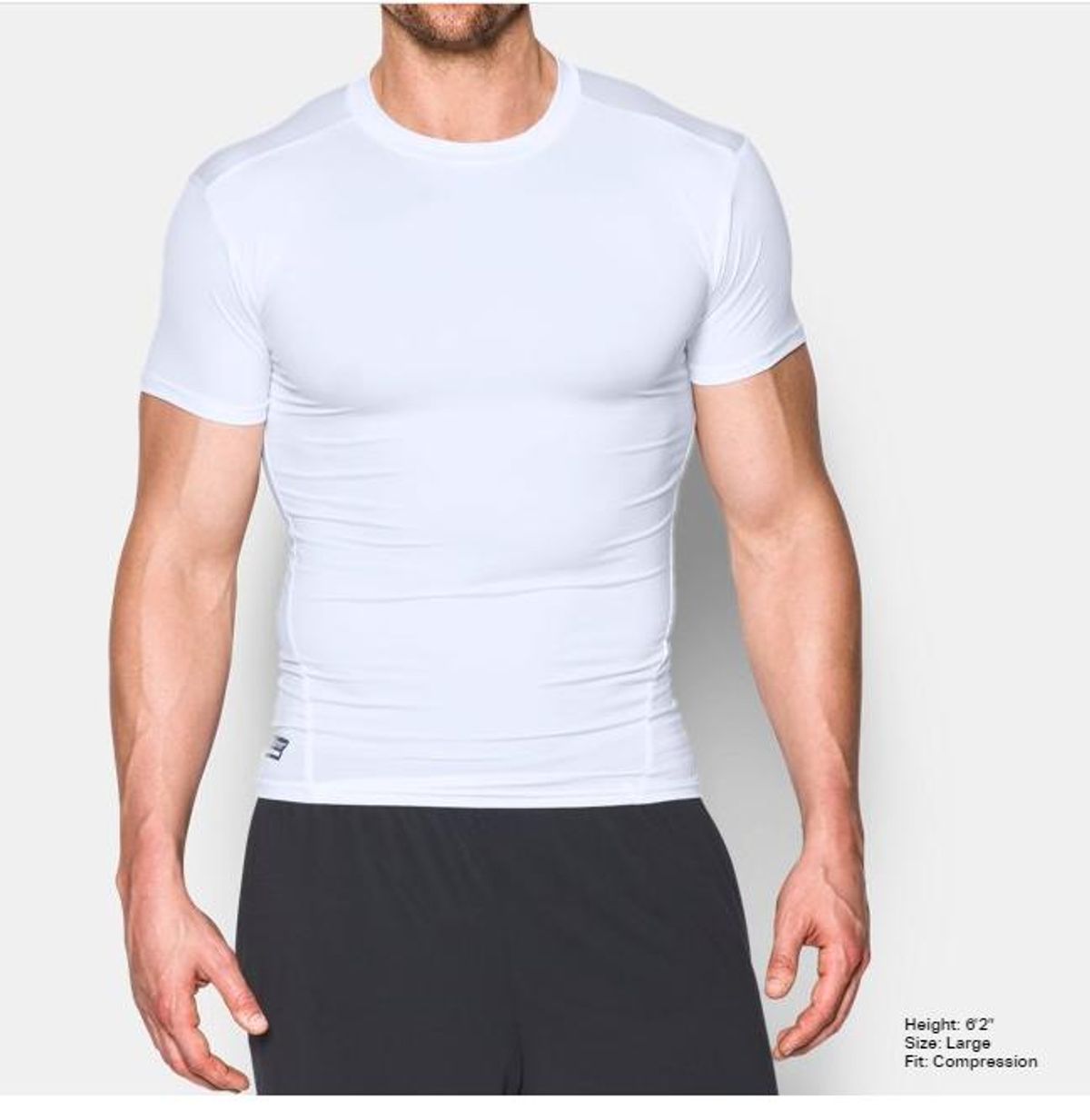 Under Armour UA Tactical HeatGear Compression Tee, Hvid - M