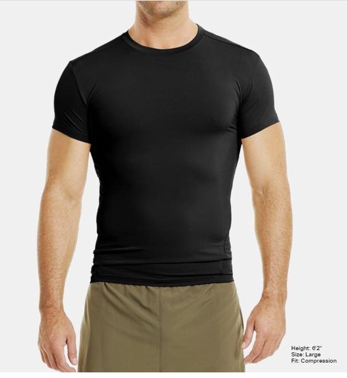 Under Armour UA Tactical HeatGear Compression Tee, sort - L/XL