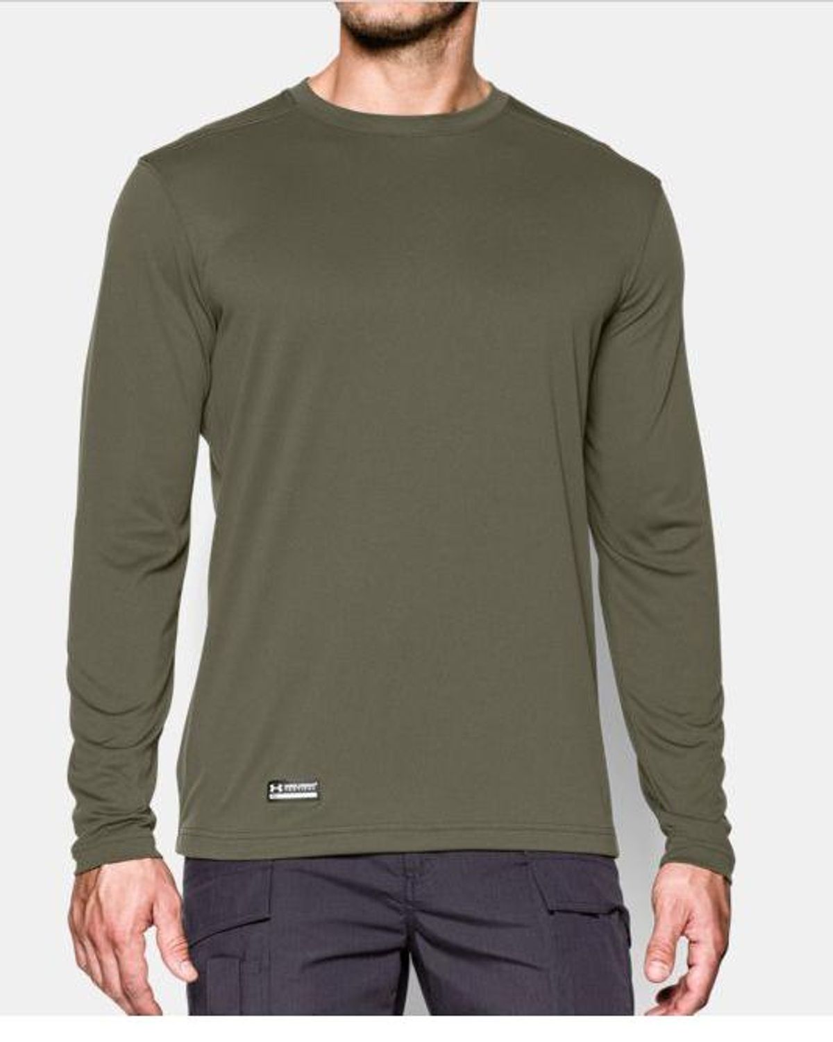 Under Armour UA Tactical HeatGear Tech Long Sleeve Tee, OD - L