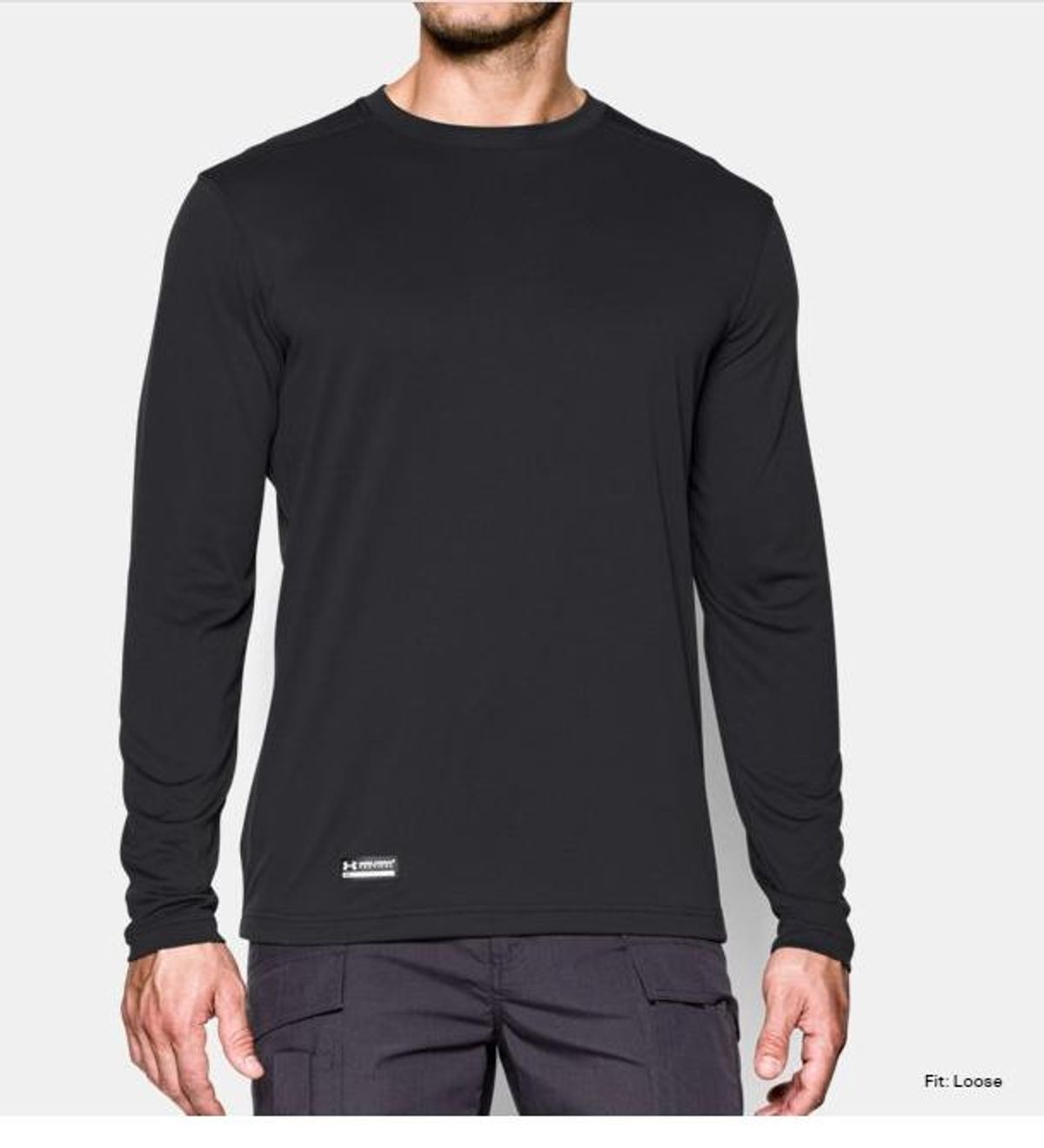 Under Armour UA Tactical HeatGear Tech Long Sleeve Tee, Sort - L/XL