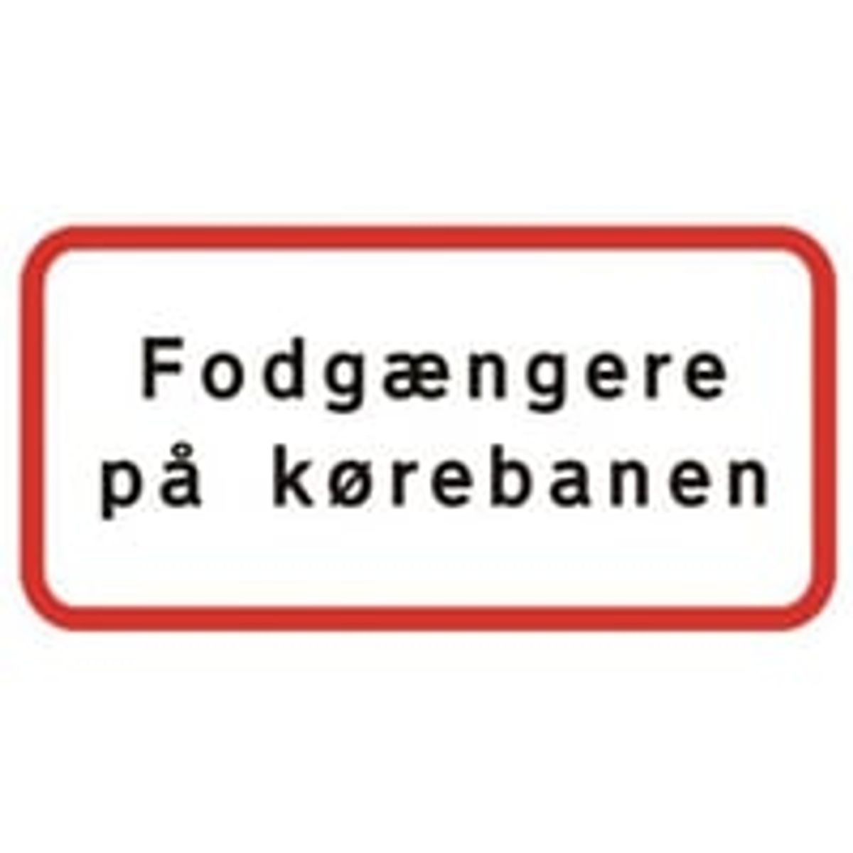 Undertavle - U3.1 Fodgngere p krebanen