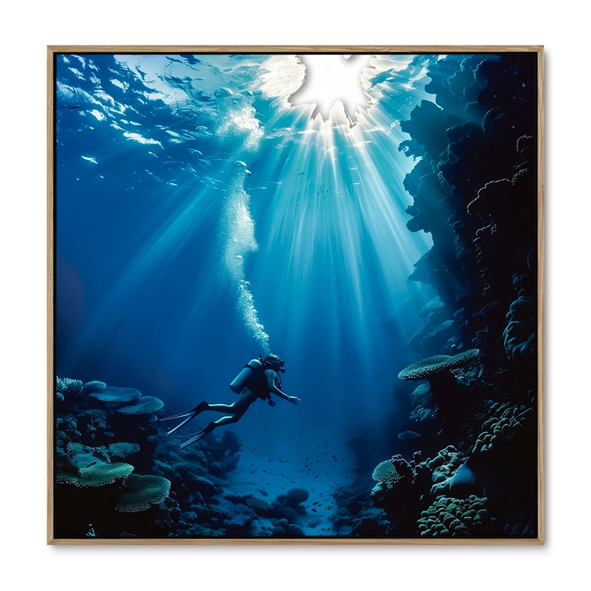 Underwater Wonderland - 120x120 cm. - Ege ramme