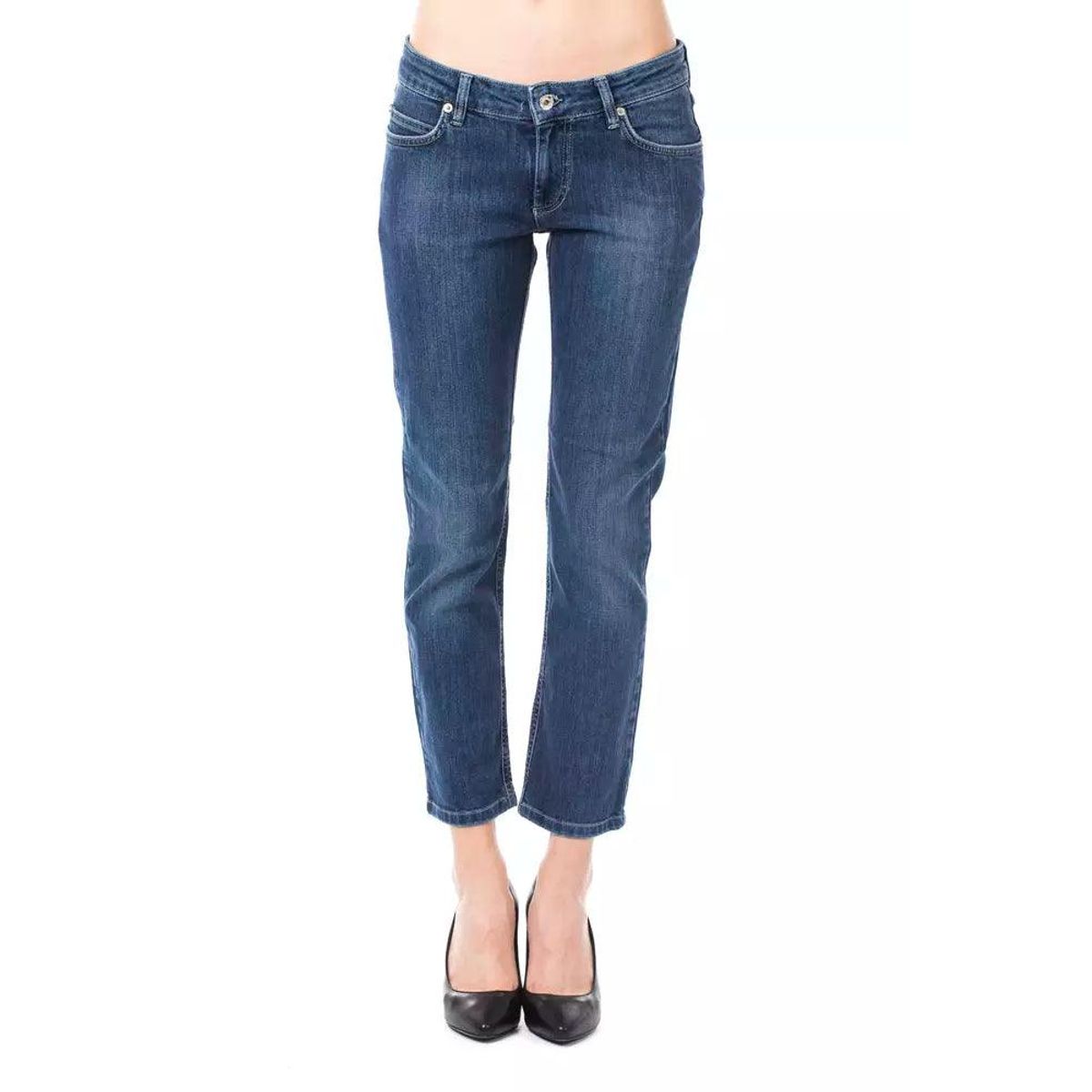 Ungaro Fever Chic Light Blue Capri Jeans with Button Details