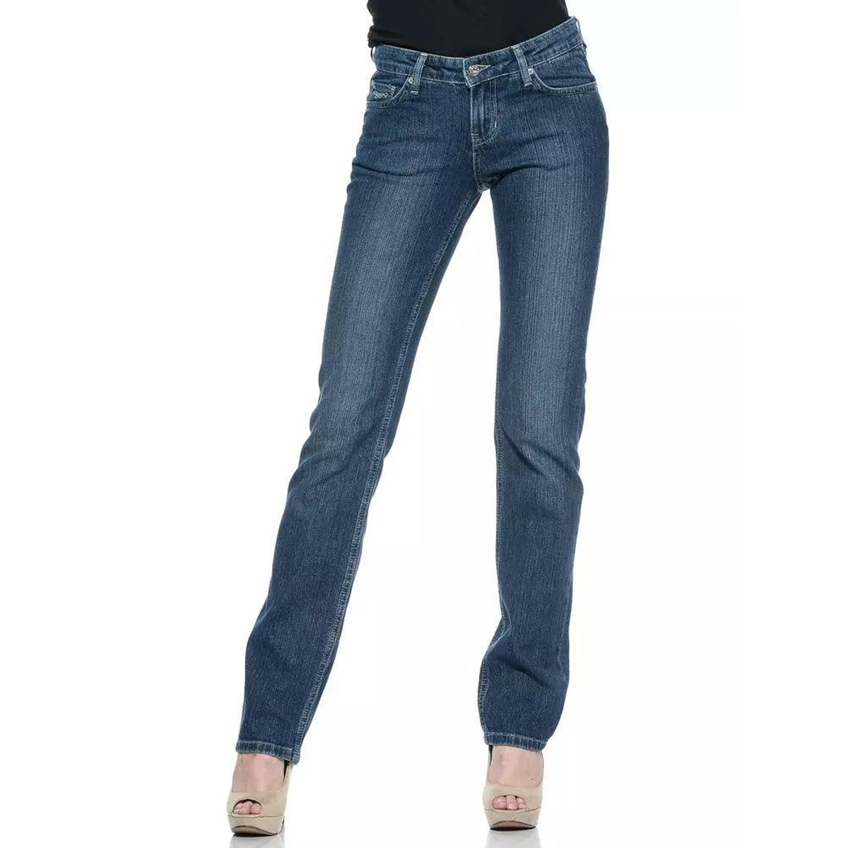 Ungaro Fever Chic Regular Fit Blue Jeans with Unique Logo Detail