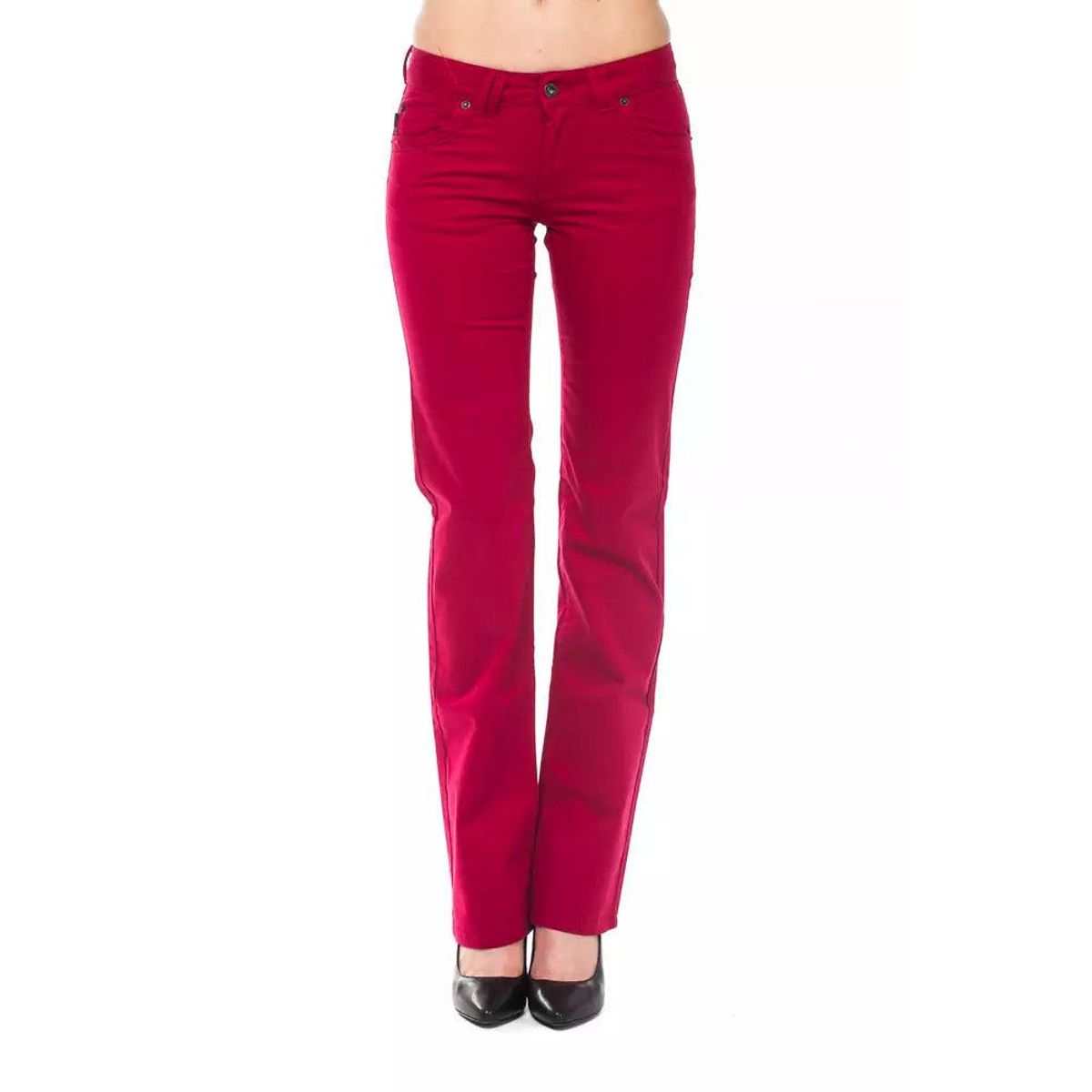 Ungaro Fever Ravishing Red Regular Fit Pants with Chic Detailing