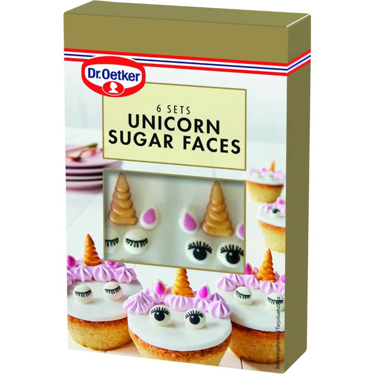 Unicorn Sugar Faces sæt/30 dele - Dr. Oetker