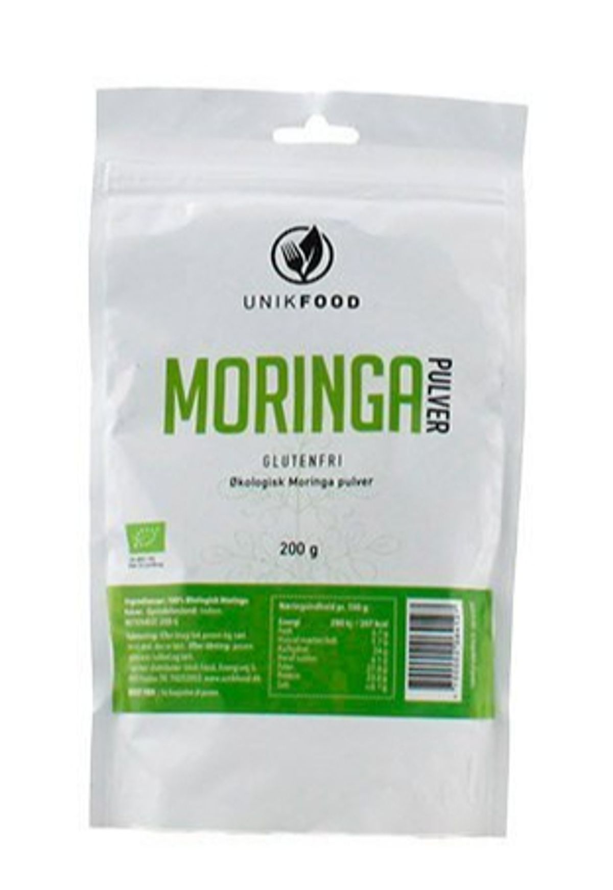 UnikFood Moringa pulver Ø, 200g.