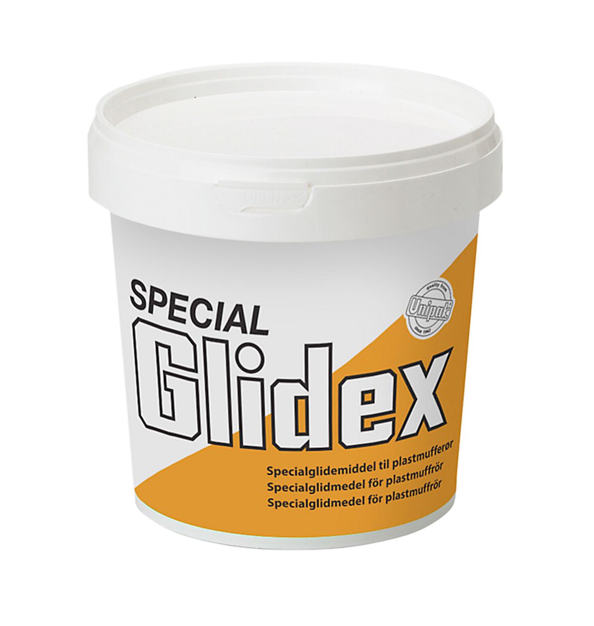 Unipak Special Glidex plast/metal Til plastmuffe- og metalrør 1 kg