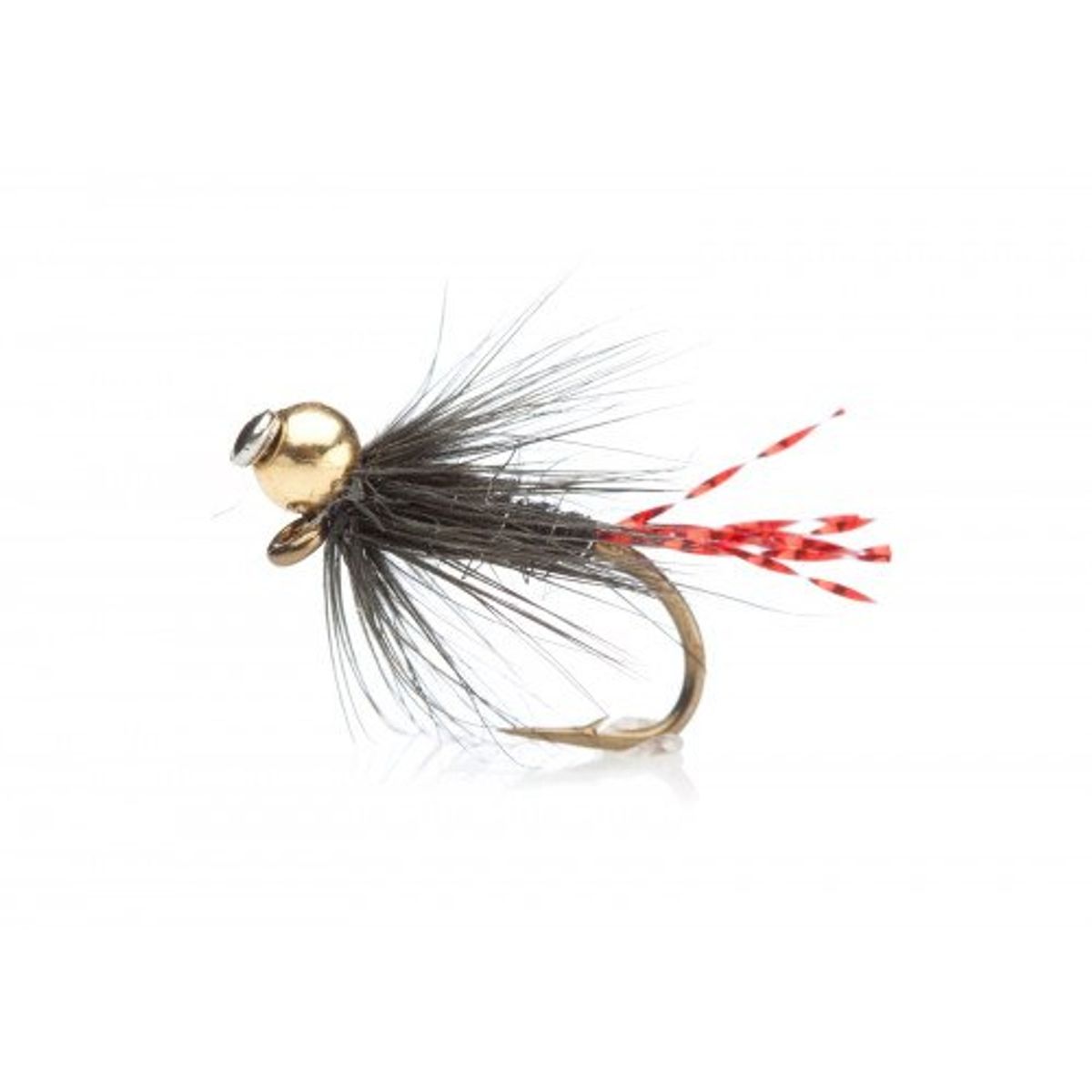 Unique Nymph FL02026 Flash Jig (BH) Black Red Daiichi 1530 #12