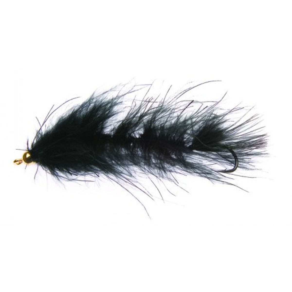 Unique P&T 1 FL24001 Marabou Worm Black Daiichi 3111 #6